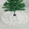 Christmas Tree Skirt White Faux Fur Sequin Carpet Mat Round Xmas Tree Skirt For Holiday Party Decor 7