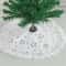 Christmas Tree Skirt White Faux Fur Sequin Carpet Mat Round Xmas Tree Skirt For Holiday Party Decor 8