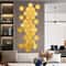 Hexagon Acrylic Mirror Wall Sticker Removable DIY Bathroom Tiles Gold Silver Mosaic Home Decor 1
