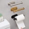 Self Adhesive Toilet Paper Holder Gold Stainless Steel Wall Mount Towel Roll Dispenser No Punching 3