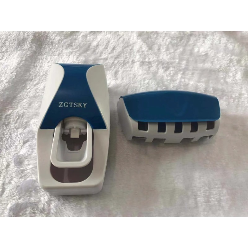 Bathroom Accessories Automatic Toothpaste Dispenser Wall Mount Toothbrush Holder DustProof Toothpas 2