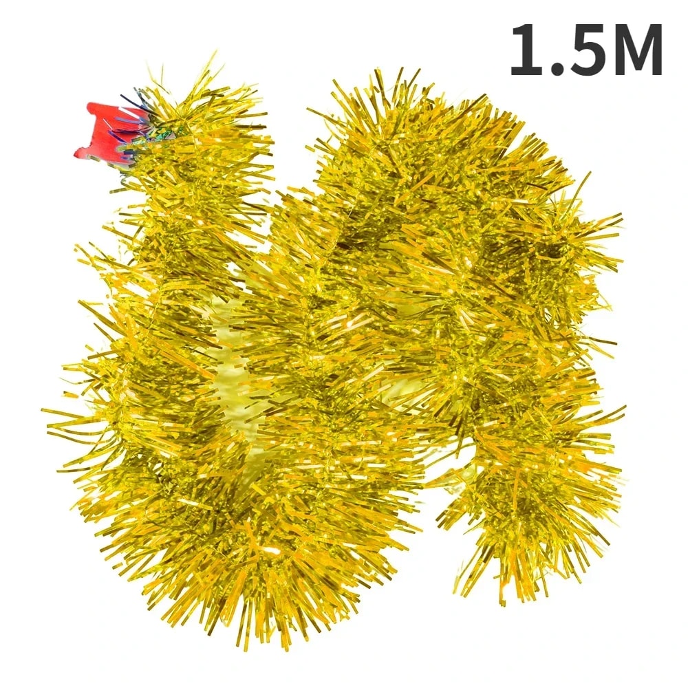 Christmas PVC Tinsel Ribbon Garlands Colorful Star Ornaments For Tree And Home Decor 8