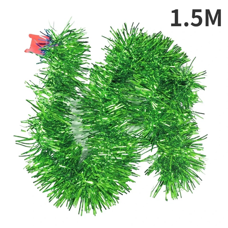 Christmas PVC Tinsel Ribbon Garlands Colorful Star Ornaments For Tree And Home Decor 13