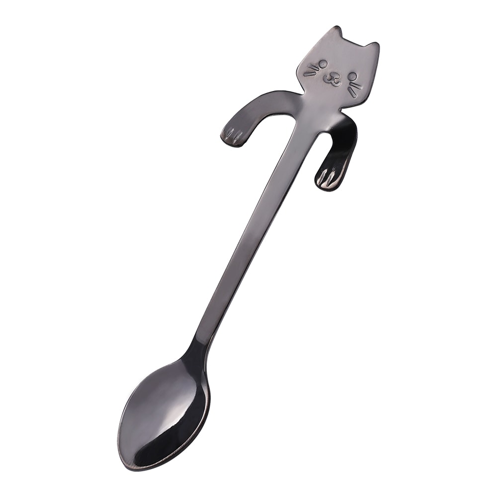 Mini Cute Cat Coffee Spoon Stainless Steel Teaspoon Dessert Snack Scoop Ice Cream Milk Children Spo 8