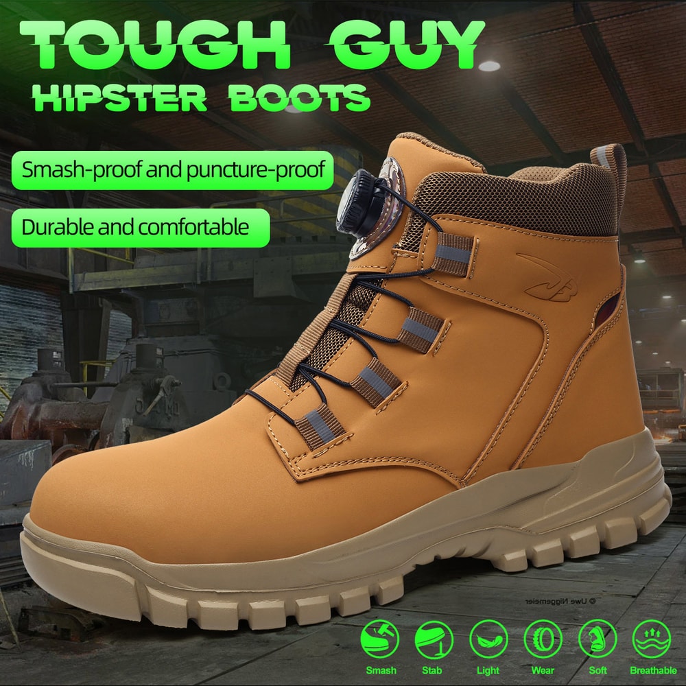 Waterproof Safety Boots For Men Indestructible Steel Toe Work Boots Antismash Stabresistant Safety 1