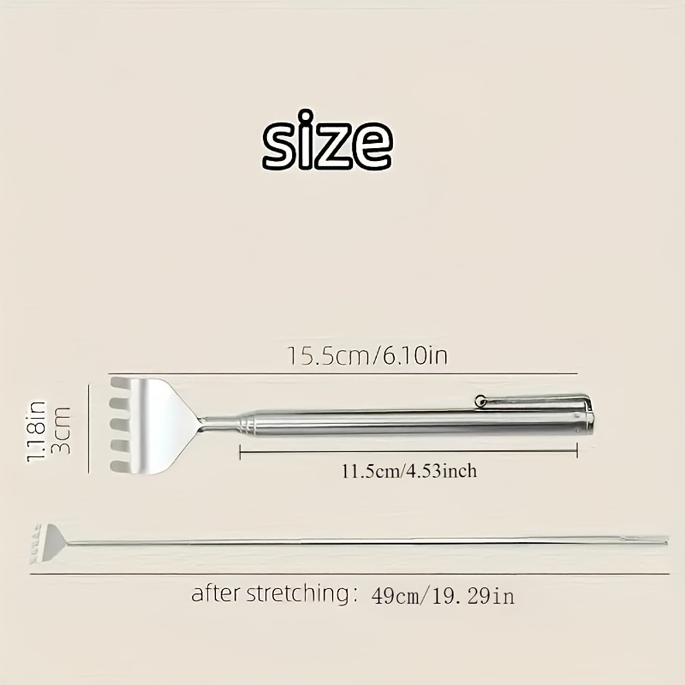Extendable Back Scratcher For Men Portable Telescopic Metal Back Hand Massager Birthday Christmas G 2
