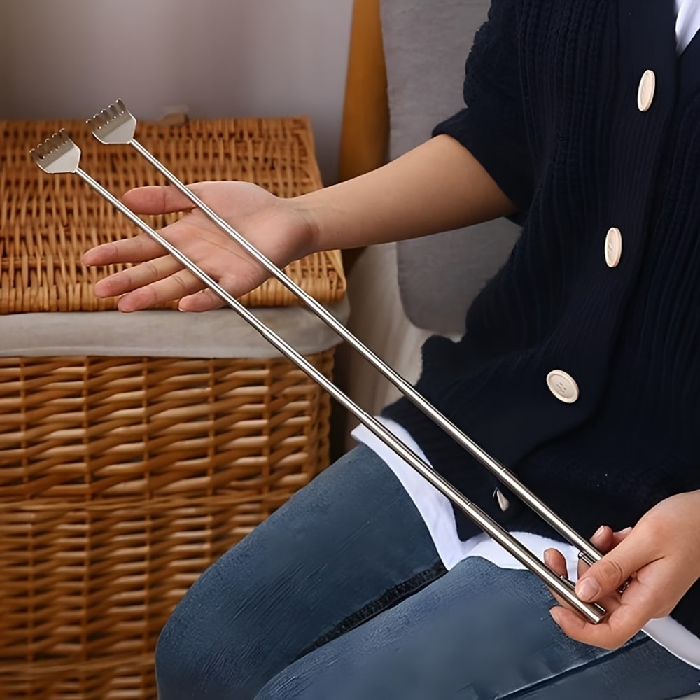 Extendable Back Scratcher For Men Portable Telescopic Metal Back Hand Massager Birthday Christmas G 3