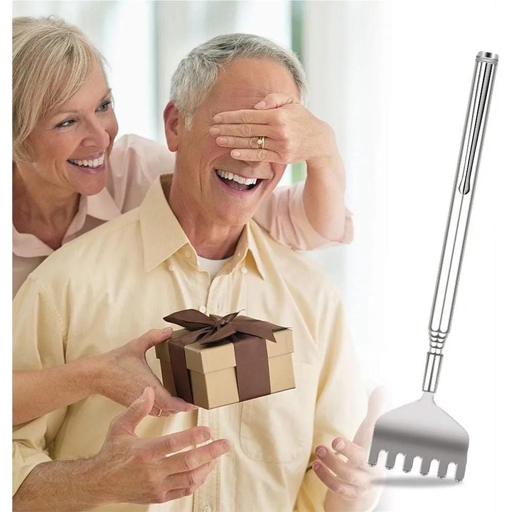 Extendable Back Scratcher For Men Portable Telescopic Metal Back Hand Massager Birthday Christmas G 5