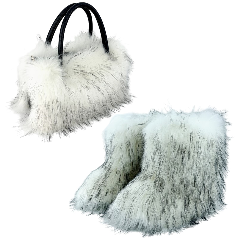 Fashion Women Handbag Faux Fur Fluffy Designer Plush Purses For Travel Autumn Winter Shopper Bags 1