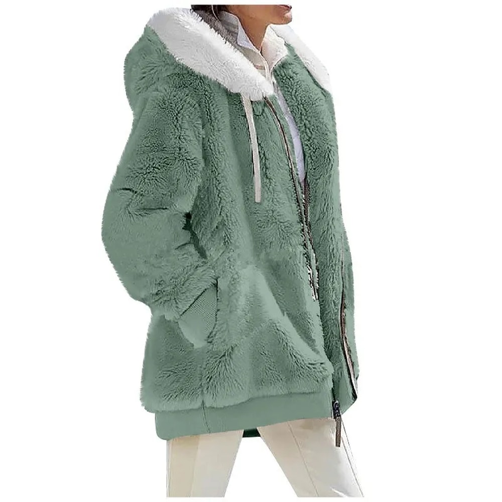 Autumn Winter Fashion Women Coat Cashmere Fleece Jacket 5