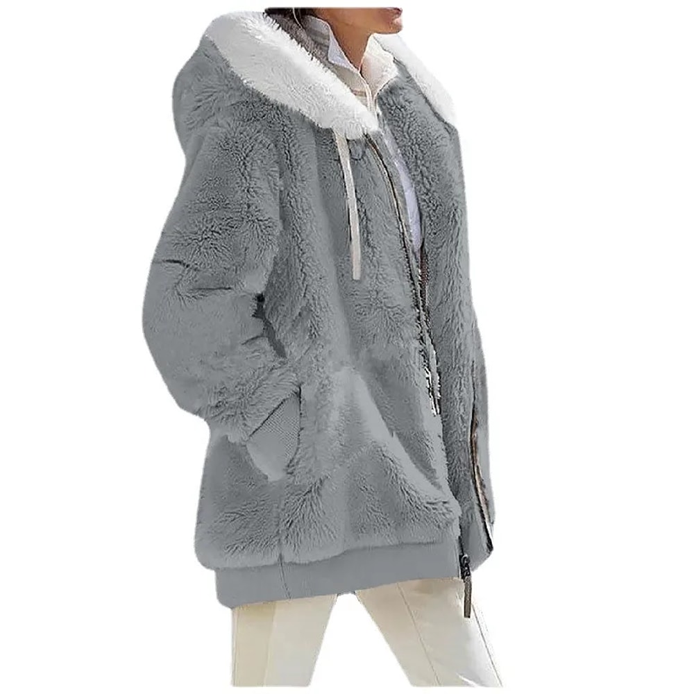 Autumn Winter Fashion Women Coat Cashmere Fleece Jacket 6
