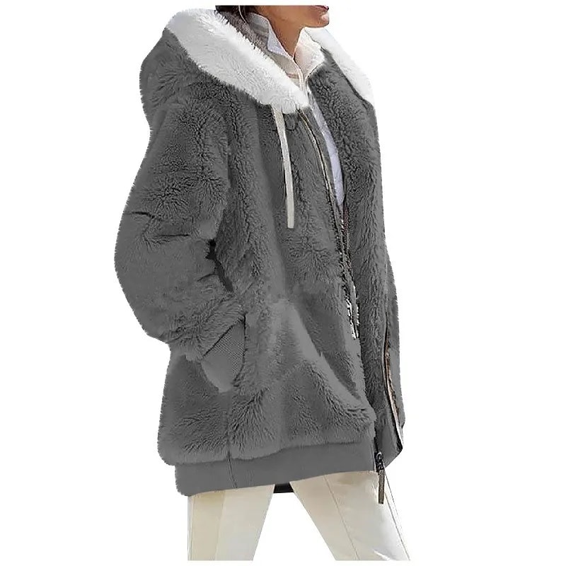 Autumn Winter Fashion Women Coat Cashmere Fleece Jacket 2