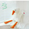 Lovely Big White Goose Throw Pillow Plush Toy Big Goose Doll Sleep On Bed 4