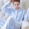 Women Autumn And Winter Warm Pyjamas Home Wear Coral Velvet Pajamas Girls Thickened Padded Flannel 2
