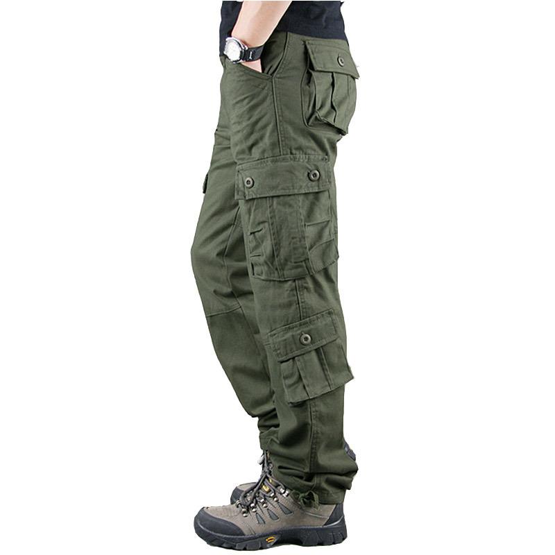 Men Tactical Camouflage Overalls HighQuality Cotton Multi Pocket Trousers For Sports And Work 3