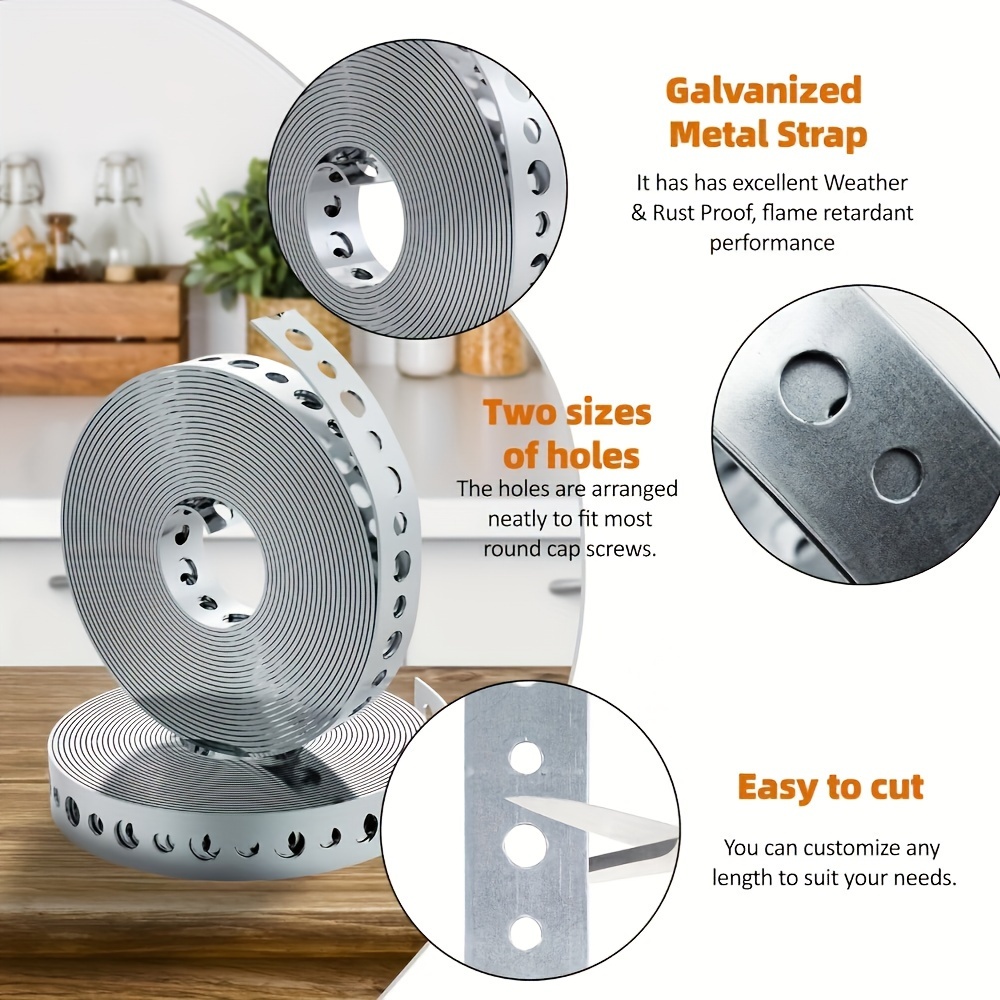 Galvanized Steel Tape Roll Pre Punched Multi Slot Metal Tape Pipe Support And Sheet Metal Work Stra 2