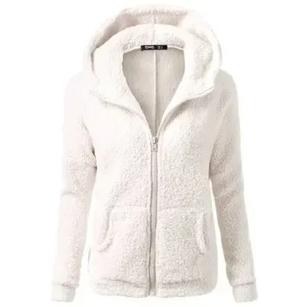 Autumn Winter Warm Jacket Women Hoodie Hooded Casual Female Hoodies Sweater Shirt Zipper Coat Solid 2