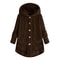 Women Coat Fashion Plush Pocket Winter Coat Irregular Long Sleeve Keep Warm Cat Ears Coat 5
