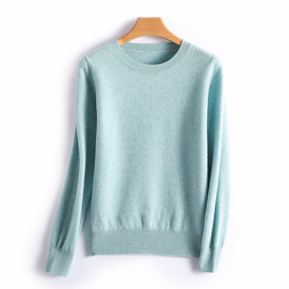 Autumn And Winter Cashmere Sweater Women Crew Neck Pullover Casual Knitted Top Short Undercoat Fash 1