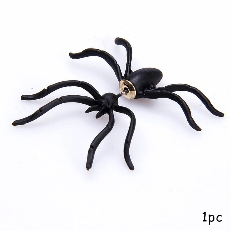Halloween Party DIY Decoration Horror Black Spider Earrings Jewellery Piercing Clothing Decoration 3