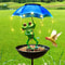 Frog Statue Solar Lawn Lamp Outdoor Hummingbird Feeding Dispenser Solar Powered LED Light String Fo 5