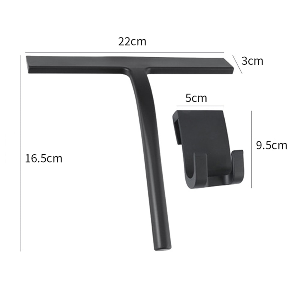 Bathroom Shower Squeegee Household Glass Wiper Silicone Scraper Tiles Cleaning Tool With Hanging Ho 1
