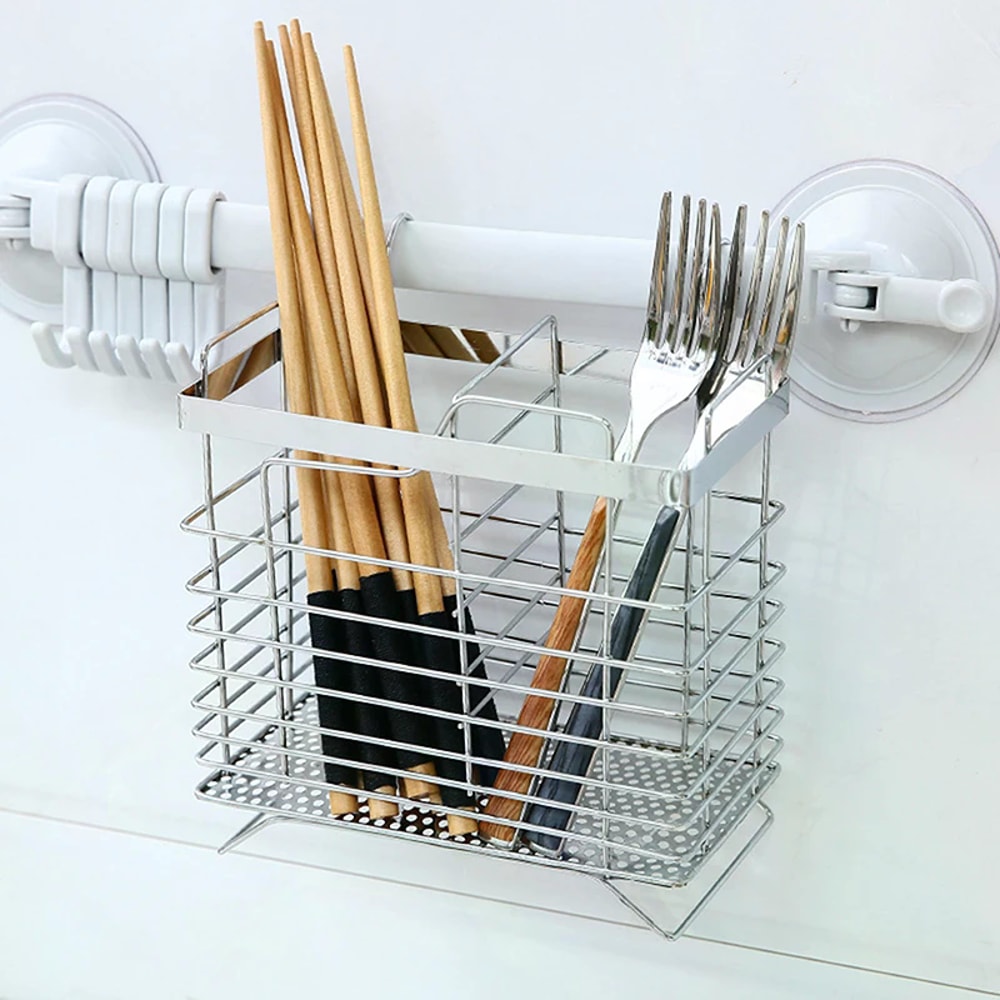Stainless Steel Kitchen Cutlery Holder Drainer For Chopsticks Spoons And Forks Organize Your Stora 3