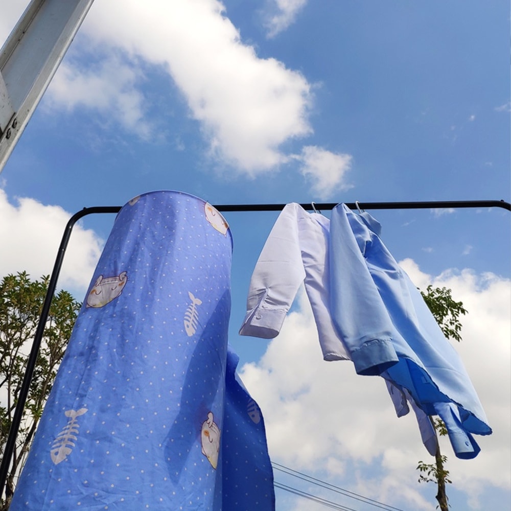 Large Round Rotating Quilt Drying Rack, Household Spiral Clothes Drying Rack for Bed Sheets and Covers