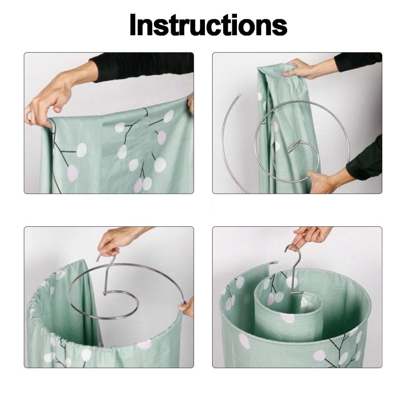 Large Round Rotating Quilt Drying Rack, Household Spiral Clothes Drying Rack for Bed Sheets and Covers