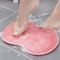 Silicone Rub Back Brush NonSlip Bath Scrubber Foot Exfoliating Massage Pad With Sucker 0