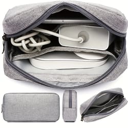 storage bag for cables, sd cards, and power banks, travel electronics organizer