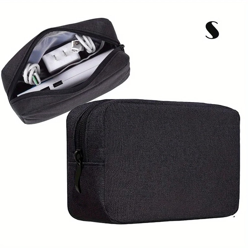Storage Bag for Cables, SD Cards, and Power Banks, Travel Electronics Organizer