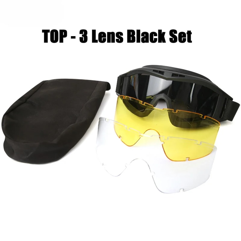 New Air Soft Tactical Goggles Wind Proof Dust Proof Motorcycle Glasses 7