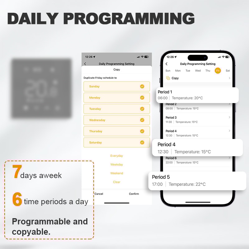 Smart WiFi Thermostat Zigbee Wireless Temperature Controller Battery Powered For Water And Gas Boil 3