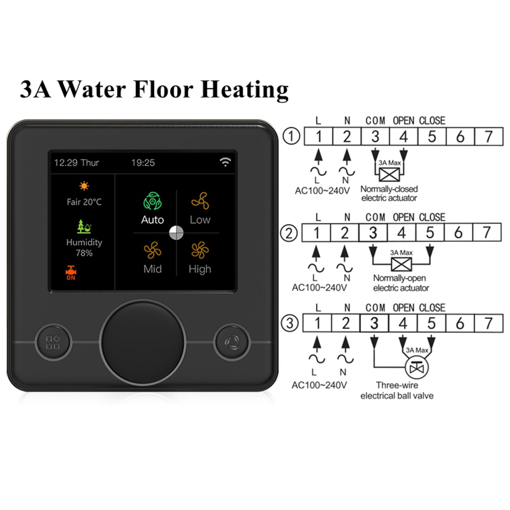 Smart WiFi Thermostat For Floor Heating Gas Boiler Humidity Control Google Home Alexa 7