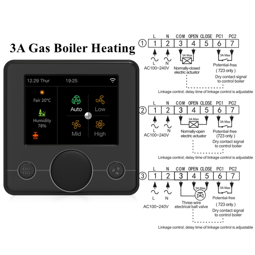 Smart WiFi Thermostat For Floor Heating Gas Boiler Humidity Control Google Home Alexa 9