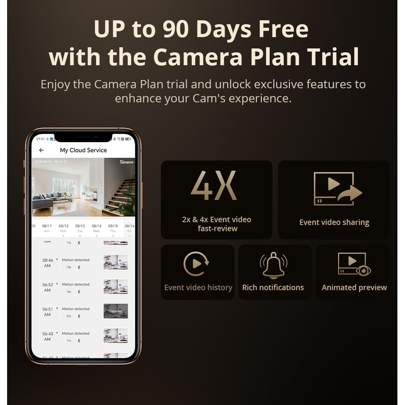 WiFi Smart Home Security Camera HD Motion Detection TwoWay Audio EWeLink APP Alexa Google Support 3