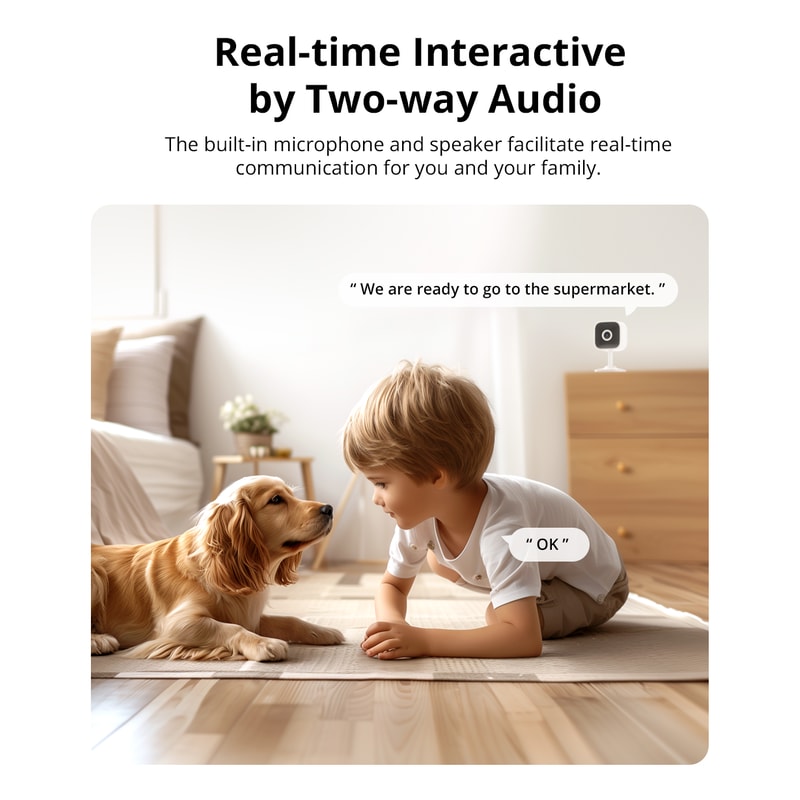 WiFi Smart Home Security Camera HD Motion Detection TwoWay Audio EWeLink APP Alexa Google Support 4