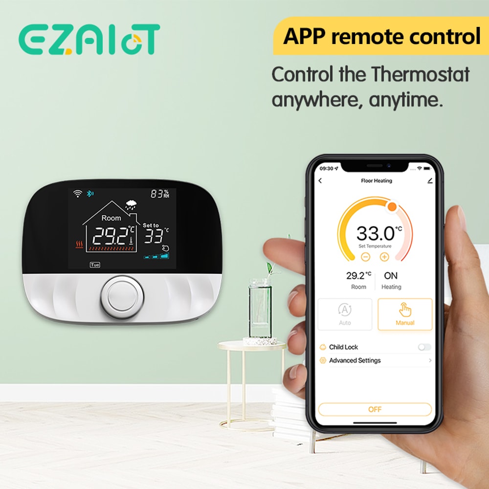Smart Thermostat Wifi Wireless Temperature Controller For Gas Boiler Water Heating Works With Alexa 4