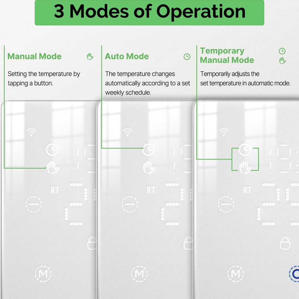 Smart Thermostat Battery Powered Thermo Regulator By Alexa Google Home 4