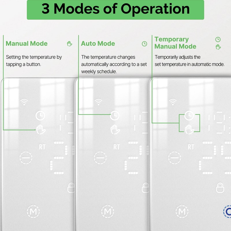 Smart Thermostat Battery Powered Thermo Regulator By Alexa Google Home 4