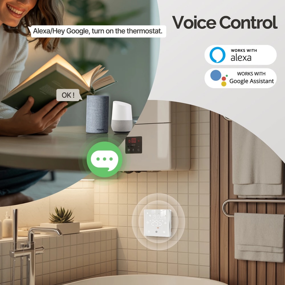 Smart Thermostat Battery Powered Thermo Regulator By Alexa Google Home 5