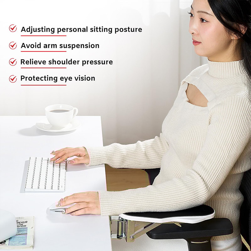 Computer Arm Support Bracket For Office Desk With Wrist Rotation 1