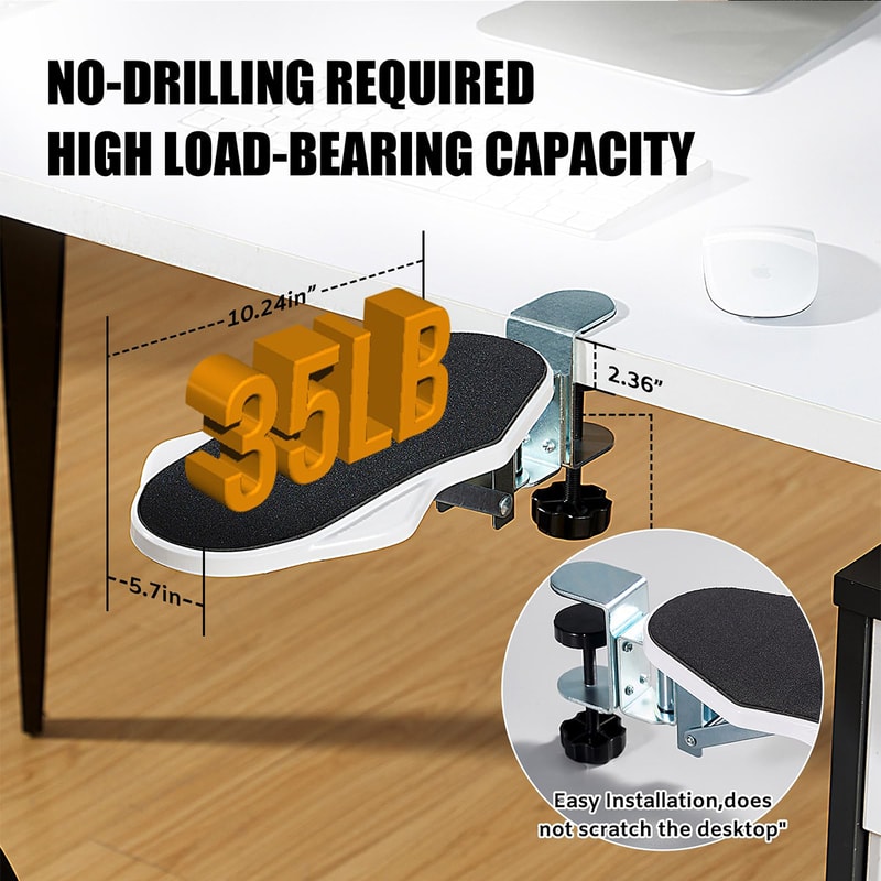 Computer Arm Support Bracket For Office Desk With Wrist Rotation 4