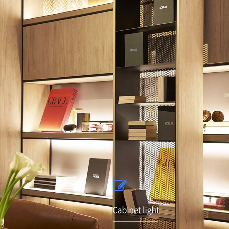 Builtin LED Strip Cabinet Shelf Panel Edge Light Lamp Invisible Glow Cupboard Back Light 3