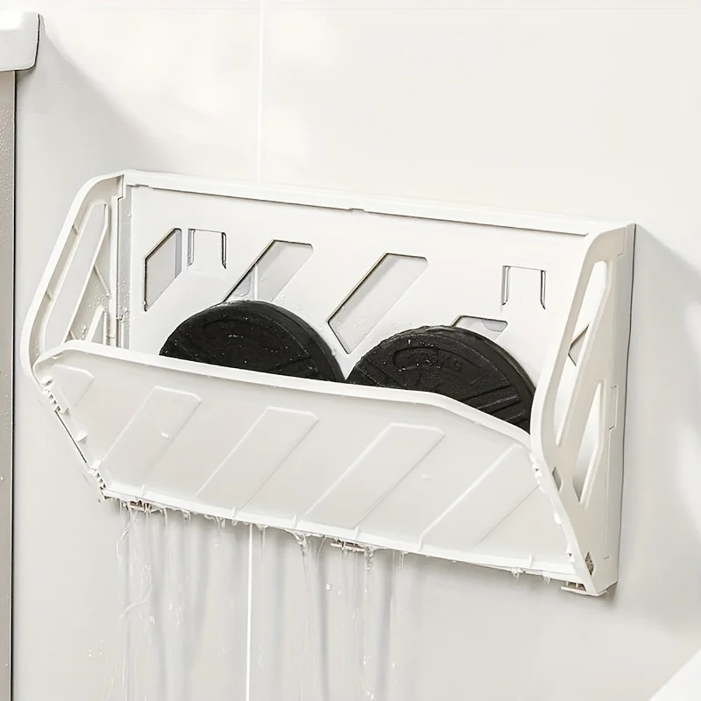 WallMounted Shoe Rack MultiLayer Space Saver Hidden Storage Shelf Foldable Plastic Organizer NoDril