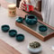 Ceramic Tea Set One Pot Four Cups Sandalwood Stove With Incense Burner Gift Box For Ceremony 1