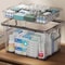Large Transparent Household Medicine Box With Portable Handle MultiFunctional DustProof Organizer B 2
