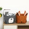 Cute Cartoon Animal DIY Storage Box Felt Fabric Fold Able Storage Basket For Nursery Toys Organizer 1