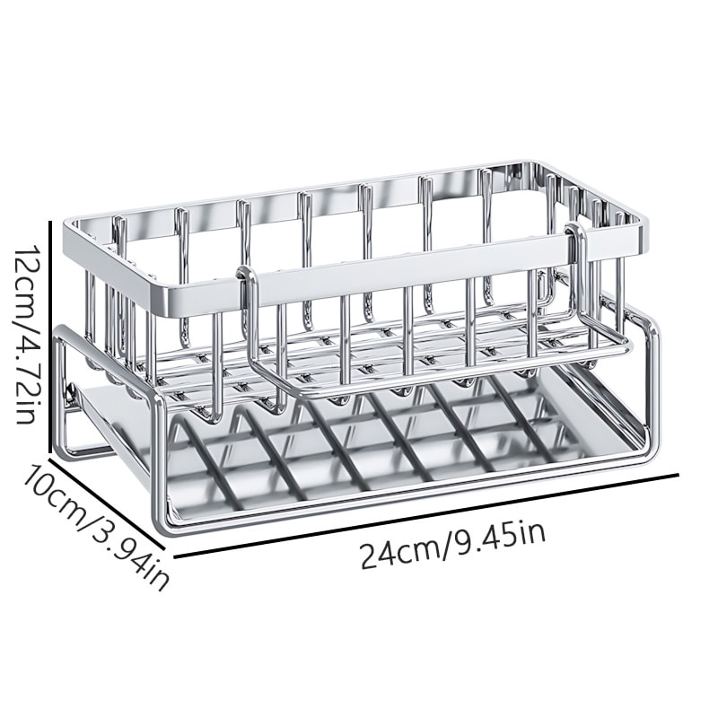 Over Sink Kitchen Organizer Sponge Holder Drying Rack With Faucet Mount SpaceSaving Storage For Sp 4
